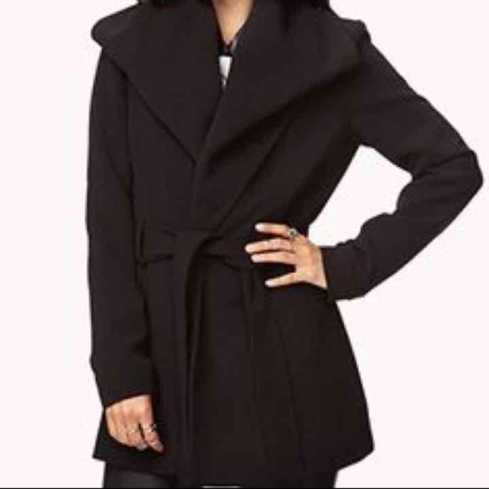 Forever 21 black tie waist coat